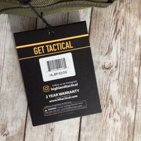 Highland Tactical Roger 2 Dark Green Backpack - Picture 5 of 9